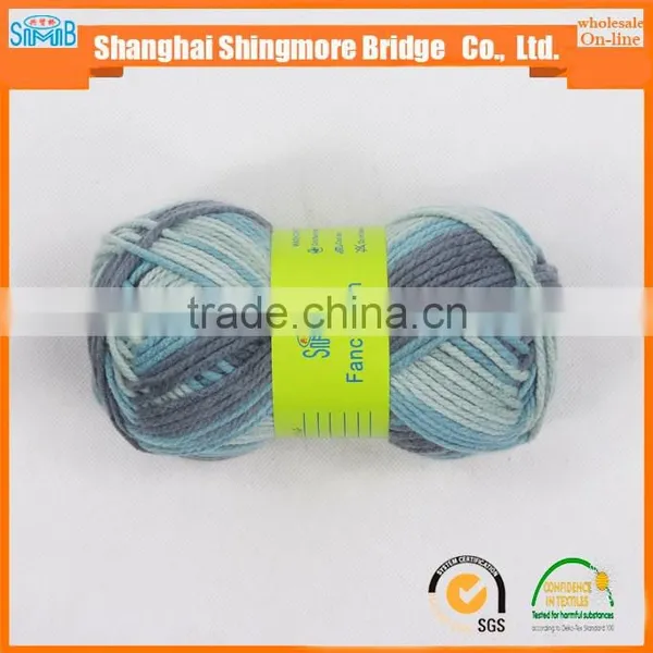 Knitted Yarns China Supplier Cheapest Wholesale Oeko Tex Certified 100% Acrylic Yarn, Space Dyeing Multicolor Yarn for Scarf photo-4
