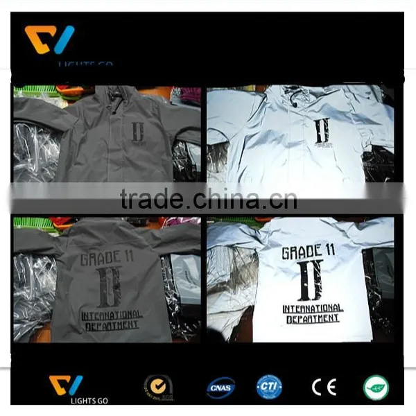 hi Vis Hot Sale Fashionable Custom Silver Reflective Cycling Apparel Jacket photo-6