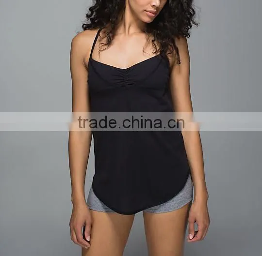 Dry Fit Polyester Spandex Wholesale Ladies Tank Top,Custom Womens Workout Tank Top