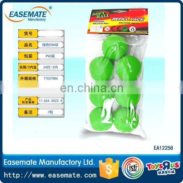 Colored Eva Soft Foam Ball Small Eva Toy Gun Foam Ball