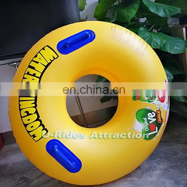 42 Inch PVC Yellow Color Inflatable Swimming Ring Water Park Tube for Water Park Slide Use