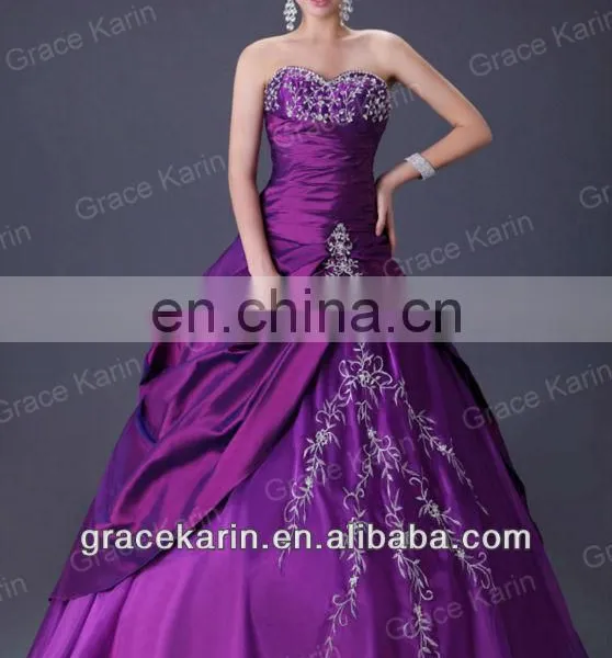 2015 Purple Grace Karin Sweetheart Quinceanera Dresses Strapless High Quality and Cheap CL2515 photo-5