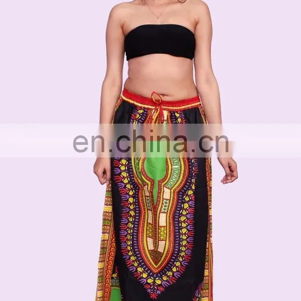 Indian Handmade NEW Women Luxury Traditional Print Dashiki Skirt Dress Long Skirt Maxi