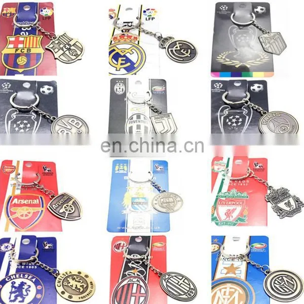 Europe's Football Leagues Club Keychain Soccer Club Logo Bronze Keychain photo-4