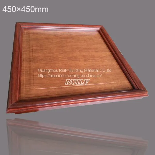 450*450mm Aluminum Ceiling for Home Decoration, Wooden Grain Aluminum Ceiling, photo-3
