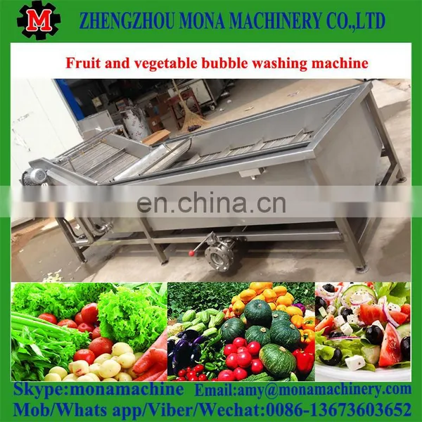 High Speed Ozone Sterilizing Vegetable Washing Machine / Bubble Fruit Washing Machine photo-6