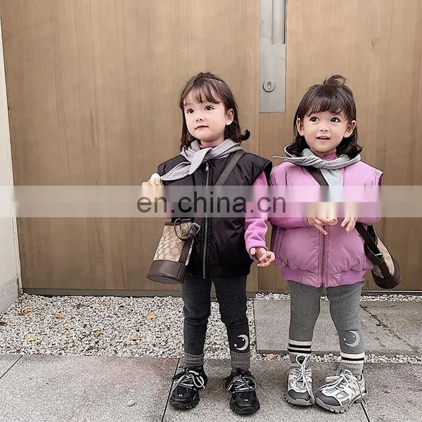Winter Warm Kids Down Vest Solid Color High Quality Lightweight Zipper Winter Clothes for Girls photo-3