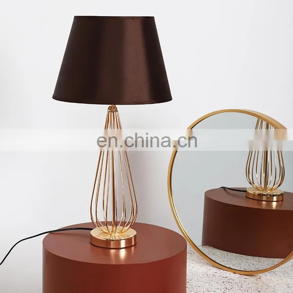 China Wholesale Cheap Durable Modern Indoor Home Decorative Gold Metal Table Lamp for Desk photo-2
