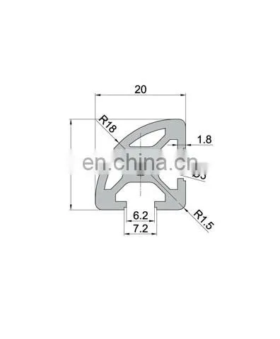SHENGXIN v Slot 2020 2040 4080 2060 Wholesale v- Slot Bars Extrusion Aluminum Profiles 20x40 photo-2