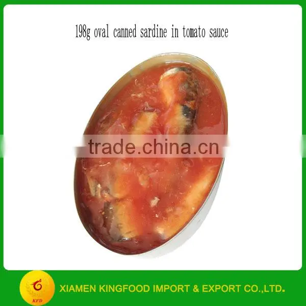 198g Oval Can Sardine in Tomato Sauce photo-2