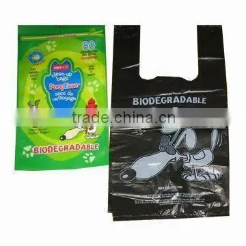 Colored Printed Plastic Flat Dog Poop Bags on Roll photo-3
