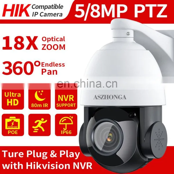 4K 5MP POE Security IP Camera Outdoor HD 18X Optical Zoom PTZ CCTV Surveillance Cam Night Vision H.265 360 Degree Rotation photo-2