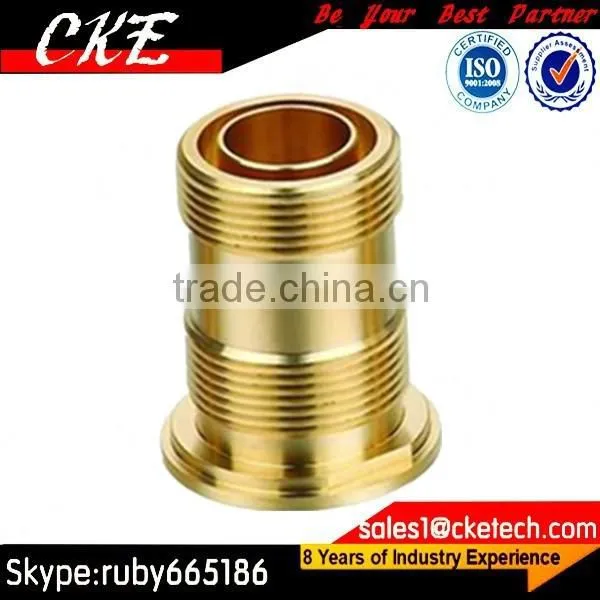 Gold Steel Plating CNC Machining Parts Screwing Components