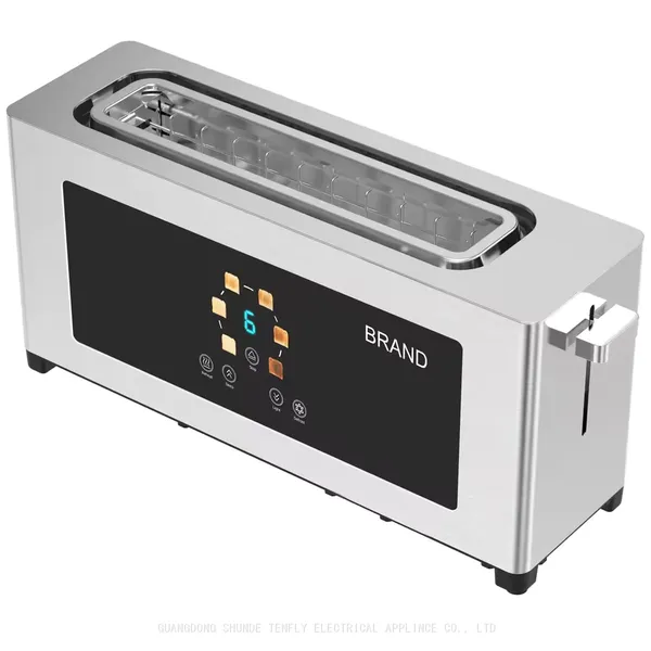 Tenfly Stainless Steel 2 Slice Toaster, Automatic Pop-up TouchScreen Bread Toaster, Home Breakfast Sandwich Maker Factory Custom
