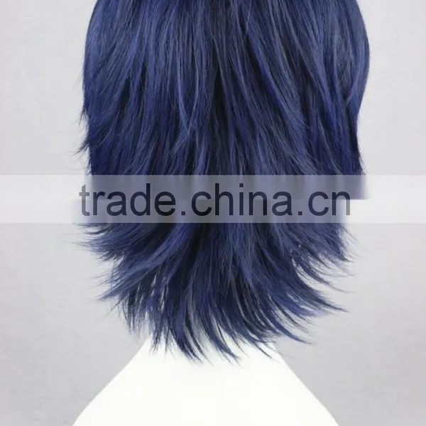 High Quality 35cm Short Straight Shugo Chara Wig Yoru Dark Blue Synthetic Anime Wig Cosplay Costume Hair Wig Party Wig photo-5