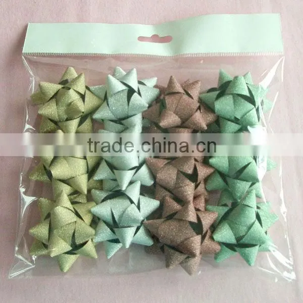 Black Per-make Plastic Ribbon Star Bows for Gift Packing Festival Decorative photo-3