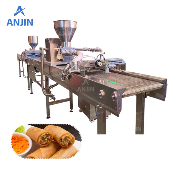 Fully Automatic Pring Roll Line Meat Roll Production Line Egg Roll Production Line to USA photo-2