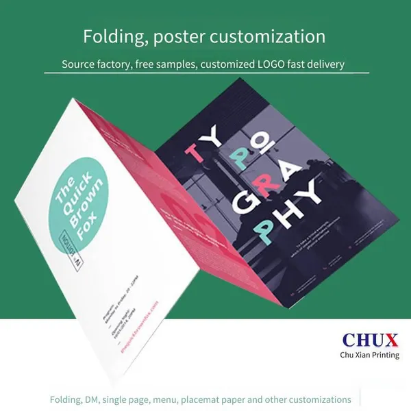 Color Page Printing, Promotional Leaflets, Posters (750*530), Folded Pages on Art Paper, One-piece Design, Factory Customization photo-3