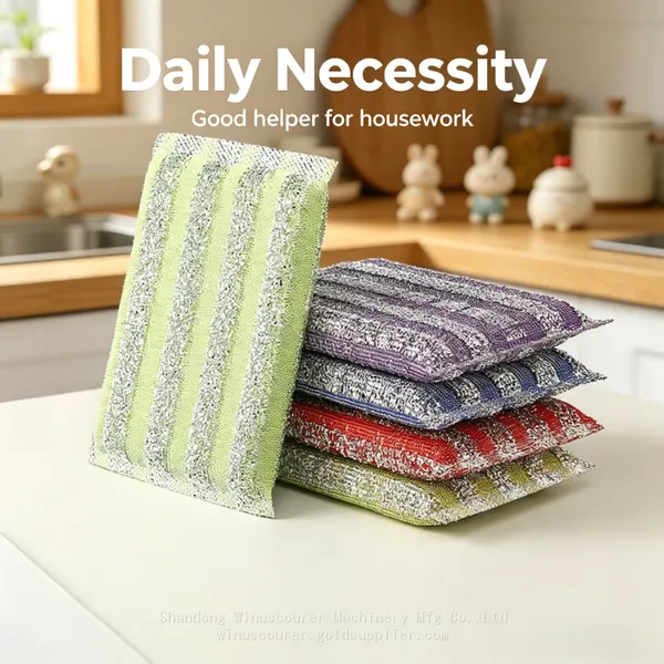 4 Colors Reusable Dish Sponges, Eco-Friendly Scrub Sponges for Everyday Use photo-4