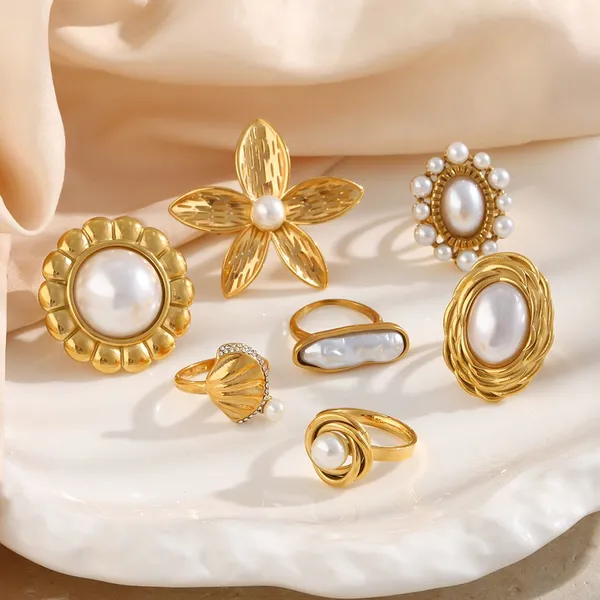 Stainless Steel Ring 10mm Dome Edge Cut IP Gold Plated With 1.5mm Thickness Bulk photo-3