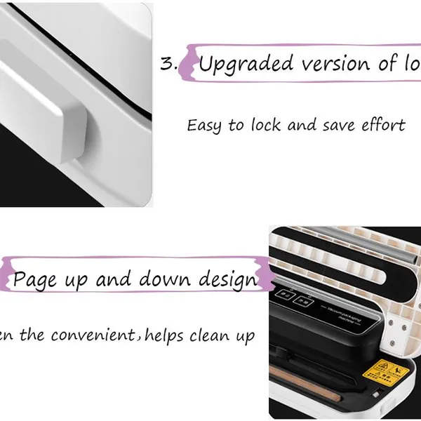 MO-QDMECH Vacuum Sealer Machine BZ046 Automatic Food Vacuum Sealing Machine Kitchen Countertop Home Use 10-20s photo-4