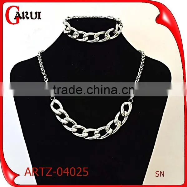 Woman Jewellery 2016 Big Necklace Dubai Gold Jewelry Set photo-3