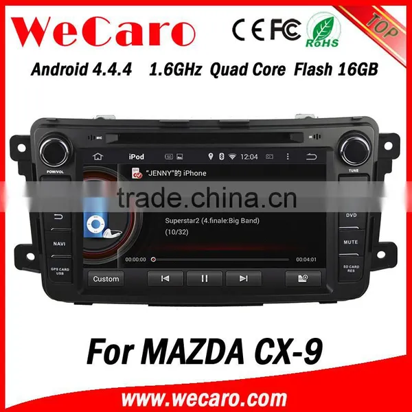 Wecaro in Dash Touch Screen Android 4.4.4 Car Radio GPS Navigation System for Mazda Cx-9 Touch Screen Dvd Player photo-2