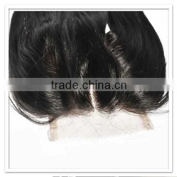 Cheap Body Wave 100% Virgin Brazilian Human Hair 3 Part Silk Base Lace Closure photo-4