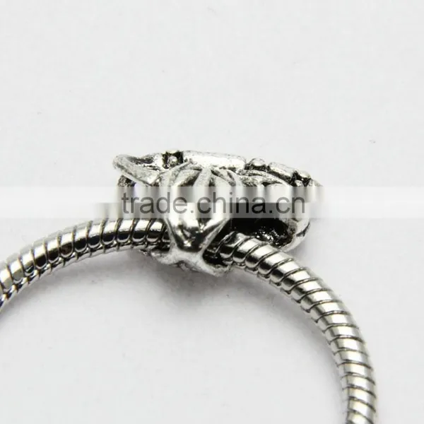 Creative Pdora Bracelet Accessories Anti-silver Large Hole Butterfly Shape Zinc Alloy Beads photo-2