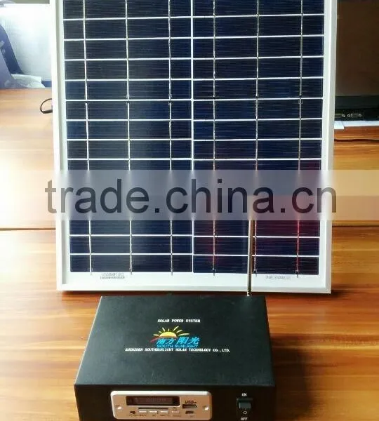 10W 20W Lithium Ion Battery Solar Panel System With MP3 Player and Radio, Portable Solar Power System,system Solar photo-2