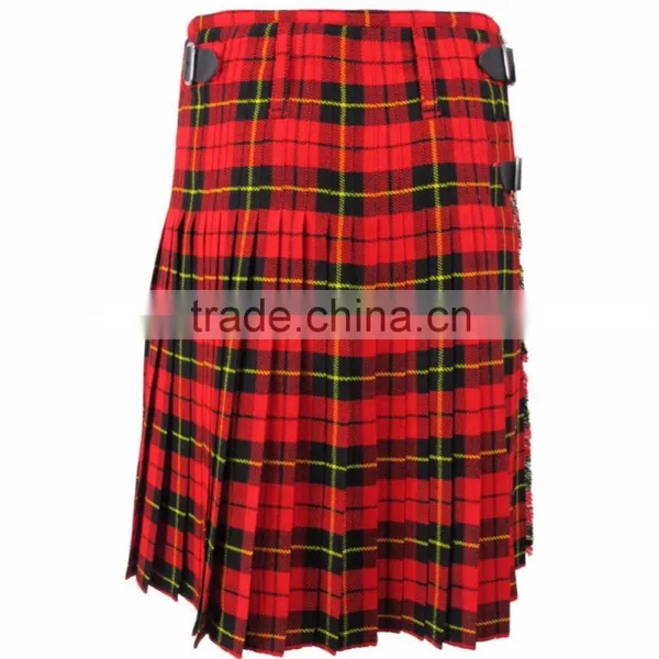 Scottish Wallac Tartan Casual Kilt Made Of Fine Quality Tartan Fabric photo-4