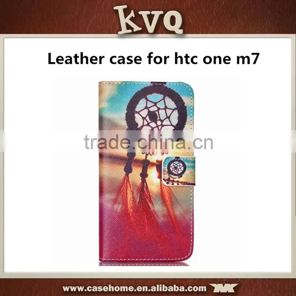TPU Cover Flip Leather Wallet Case for HTC One M9 Phone Case photo-3