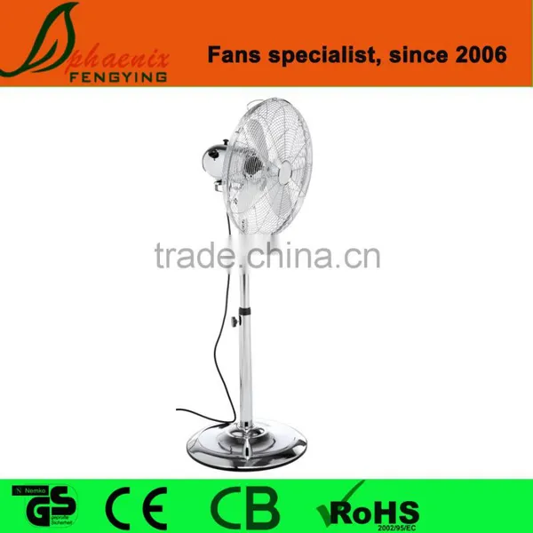 Factory Hot Sale Wood Color 3-Speed Powerful Metal Stand Pedestal Fan photo-3