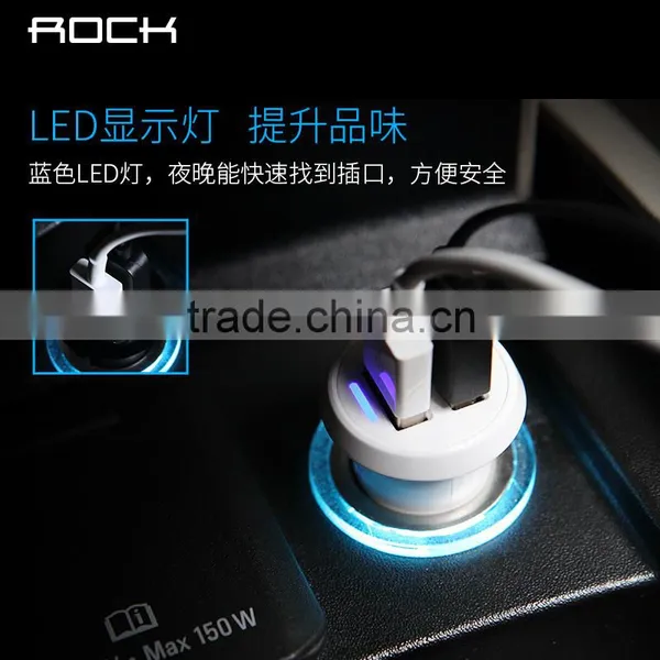 Ditor Series Car Charger Kit for Universal Mobile Phone Original Rock 2.4A Fashion Double Car Charger MT-5578 photo-4