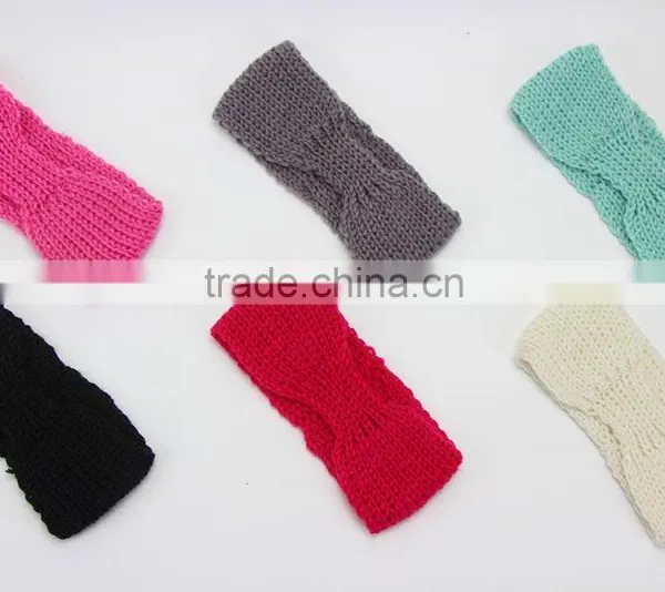 Hot-sales Baby Crochet Headband Headwraps Children Knitted Headbands for Hair Accessories Kids Headwear photo-4