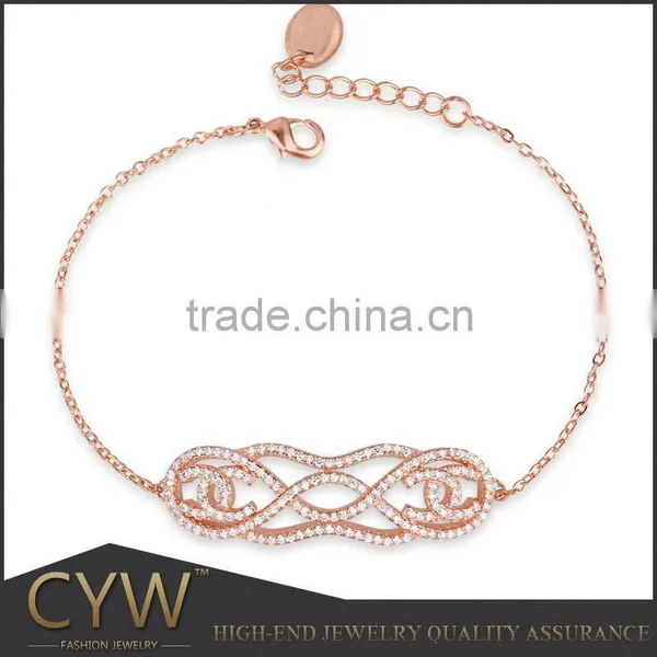 CYW Fashion Sterling Silver Jewelry Gold Bracelet for Wholesale Lot photo-2