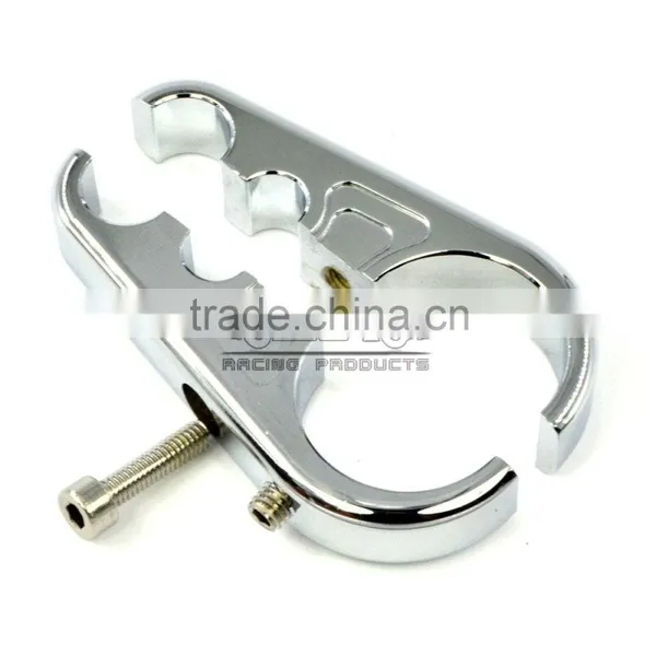 BJ-CC-002 1 Inch Chrome Dual Throttle Clutch Cable Clamp Handlebar For Harley Davidson photo-6