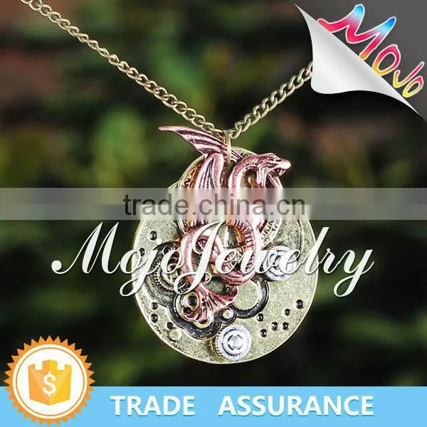 Free Sample Necklace Animal Shape Circle Pendant Necklace photo-6