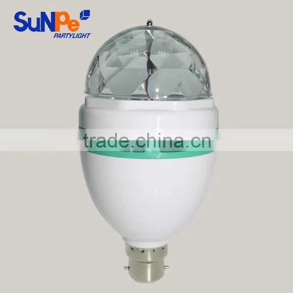 2016 Disco Party Stage DJ Bar Hot Sale 3w Crystal Magic Ball Rotating Led Bulb photo-5