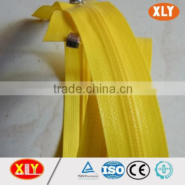 High Quality #3 Yellow Tape Black Slider Waterproof Nylon Zipper photo-2