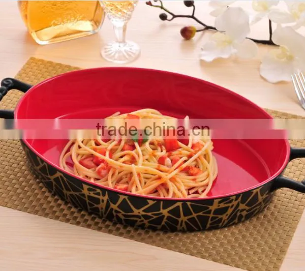 Household Oval Ceramic Baking Pan With Decal photo-3