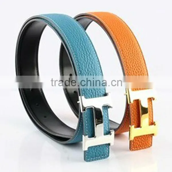 All Colors Litchi Textured Both Side Genuine Cowhide Leather Straps for Sale photo-2