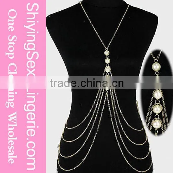 Elegant Multi-layer Silver Tassel Bikini Women Body Chain photo-4