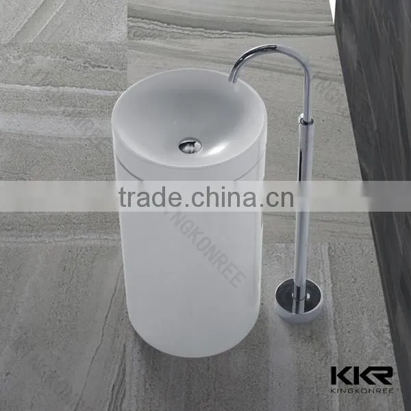Solid Surface Double Sink Bathroom Vanity Unit photo-4