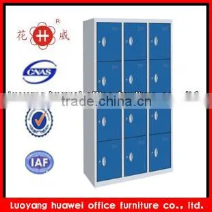 Cold rolled steel 12 door school locker / metal dormitory locker with 12 doors