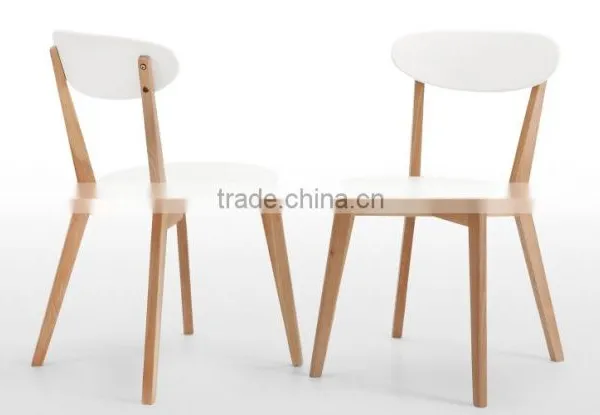 White Wood Leg Dining Chairs