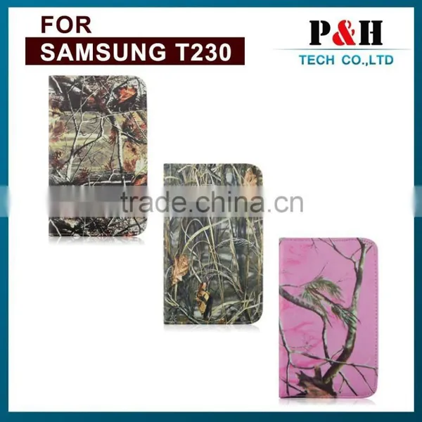 Fashion Beautifull Rotate Tablet PC Leather Case for Samsung T230