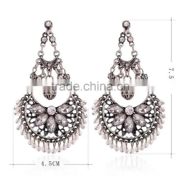 2016 Hot Factory Price Prince Beaded Jewelry Imitation Diamond Drop Earrings photo-4