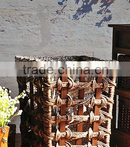 9 Hand Woven - Pastoral Style - Solid - Wooden Dirty Clothes Basket - Dirty Clothes Barrel - Storage Basket Basket photo-4