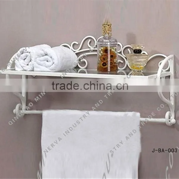 White Color Bathroom Towel Shelf